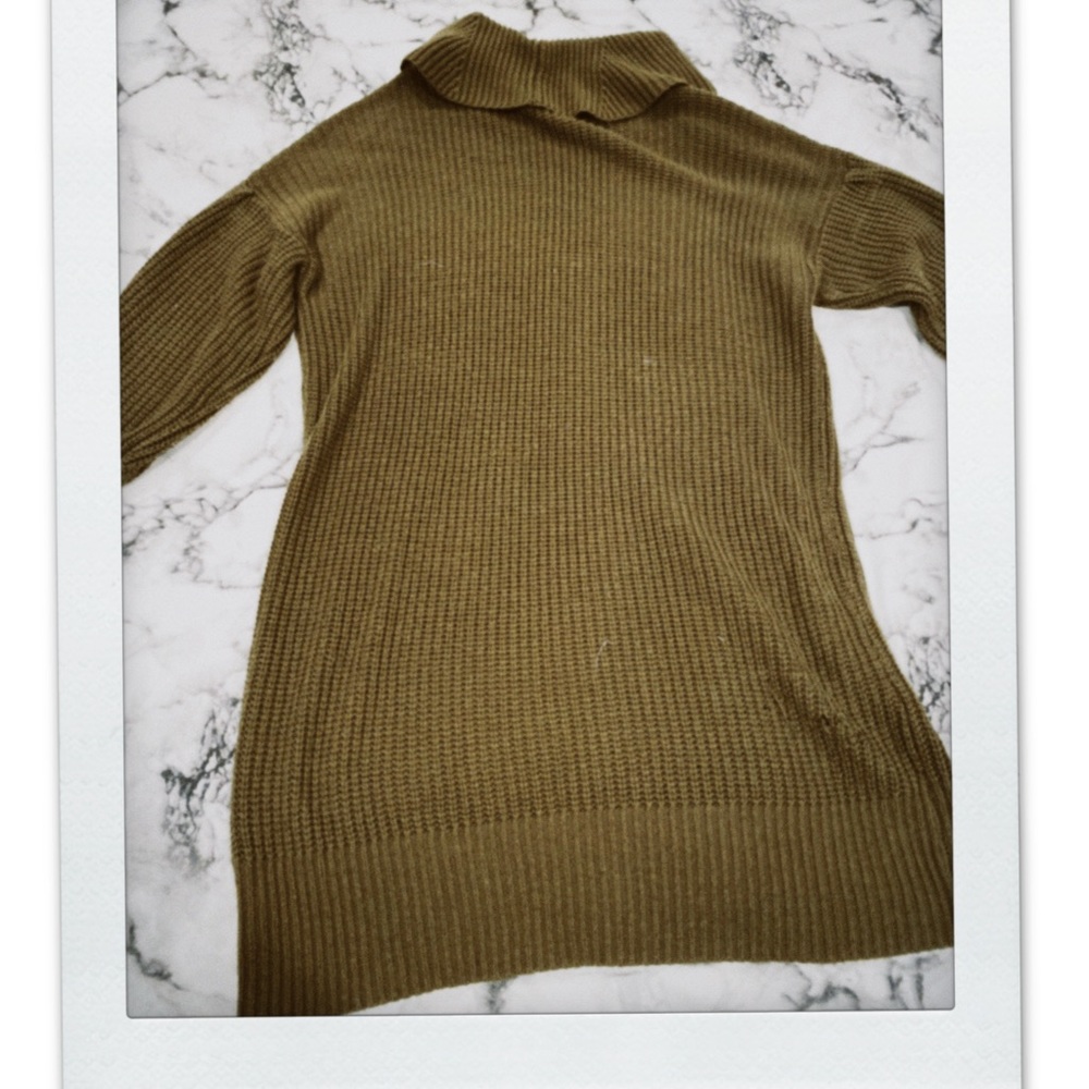 Olive Green Turtle Neck Dress